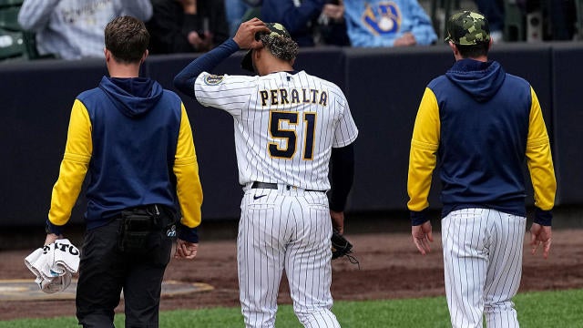 Brewers' Freddy Peralta leaves start early due to shoulder fatigue - NBC  Sports