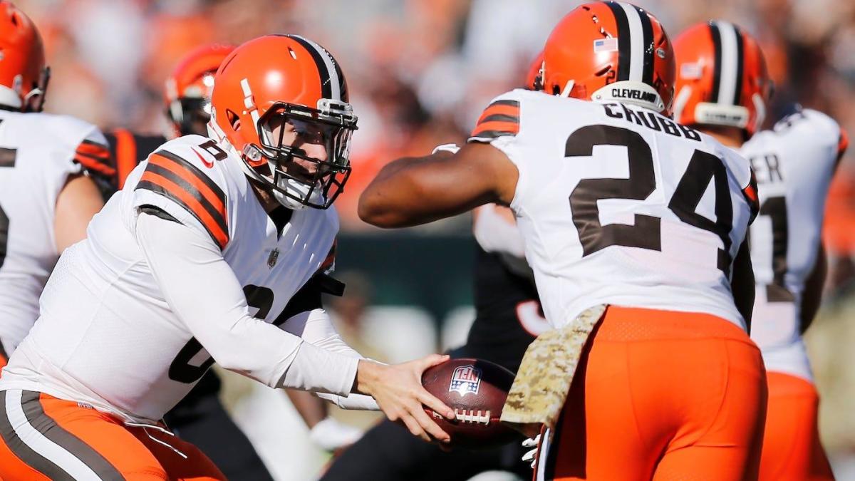 Baker Mayfield & Nick Chubb Signed Cleveland Browns 16×20 Photo BAS PF  23999 – Denver Autographs