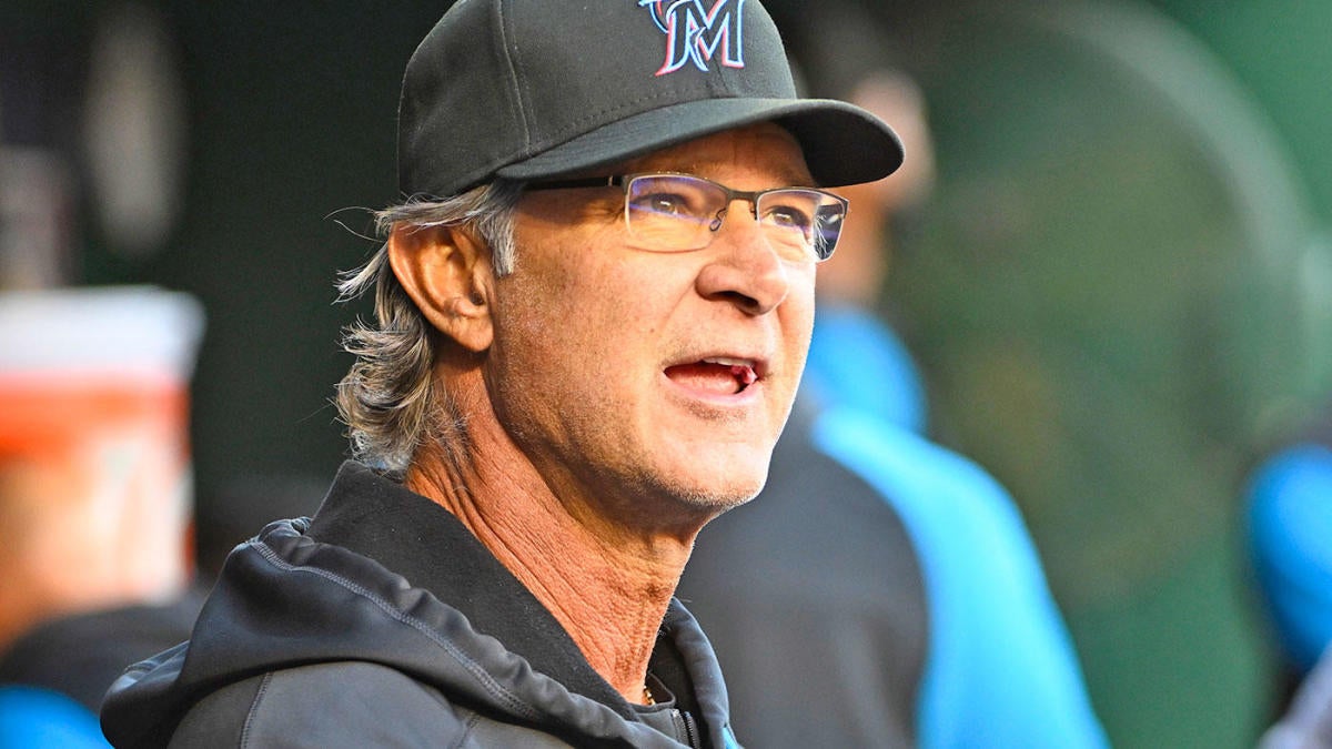 Former Yankee Don Mattingly, now Blue Jays coach, talks at Yankee Stadium