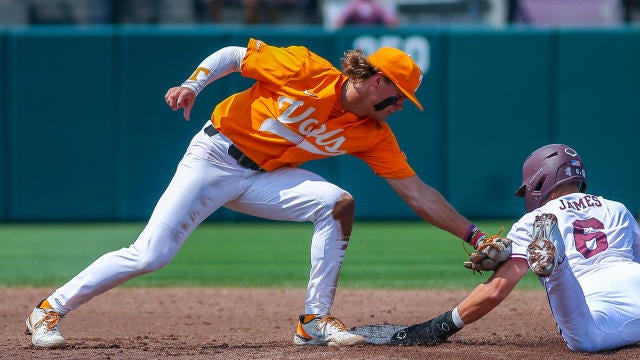 Tennessee's Drew Gilbert and pitching coach Frank Anderson ejected