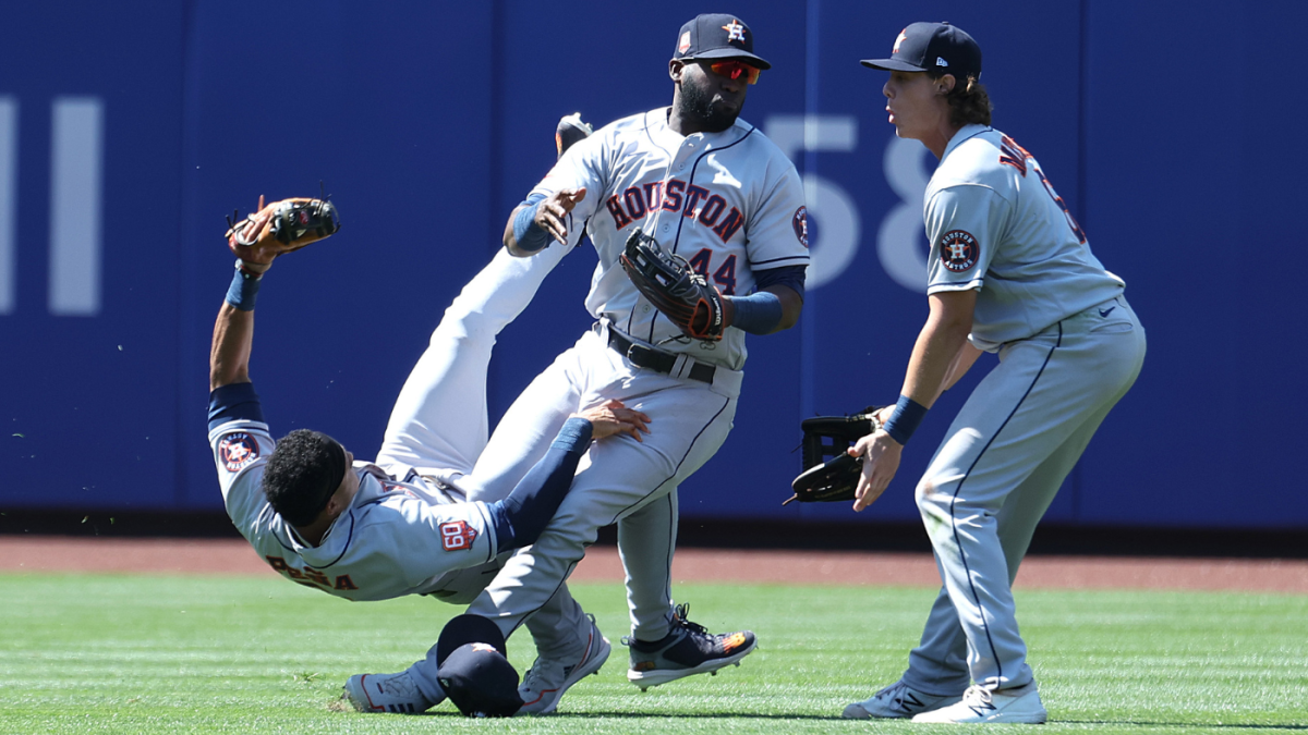 Alvarez, Pena Hurt in Collision Chasing Popup; Astros Beat Mets