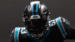 Panthers reveal alternate black helmets for Falcons' November