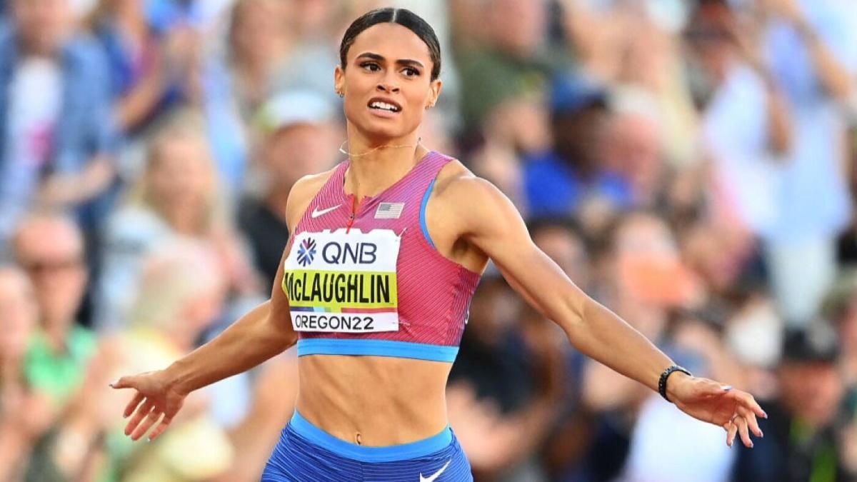 Sydney McLaughlin breaks her own world record in 400m hurdles at World Athletics Championships
