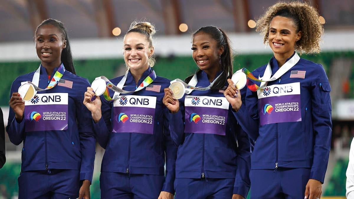 Sydney McLaughlin carries United States to record 33rd medal at track