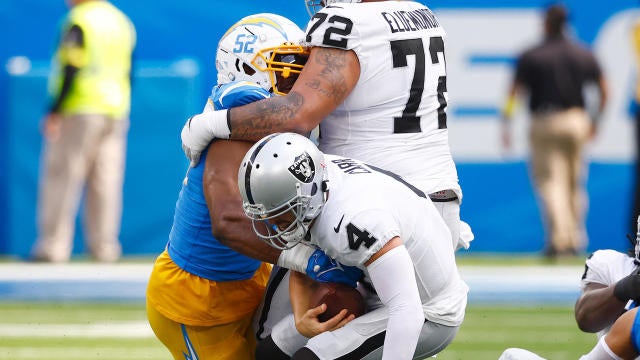 Khalil Mack's Dominance in Los Angeles Chargers Debut Secures 24-19 Win  Over Las Vegas Raiders - Sports Illustrated Los Angeles Chargers News,  Analysis and More