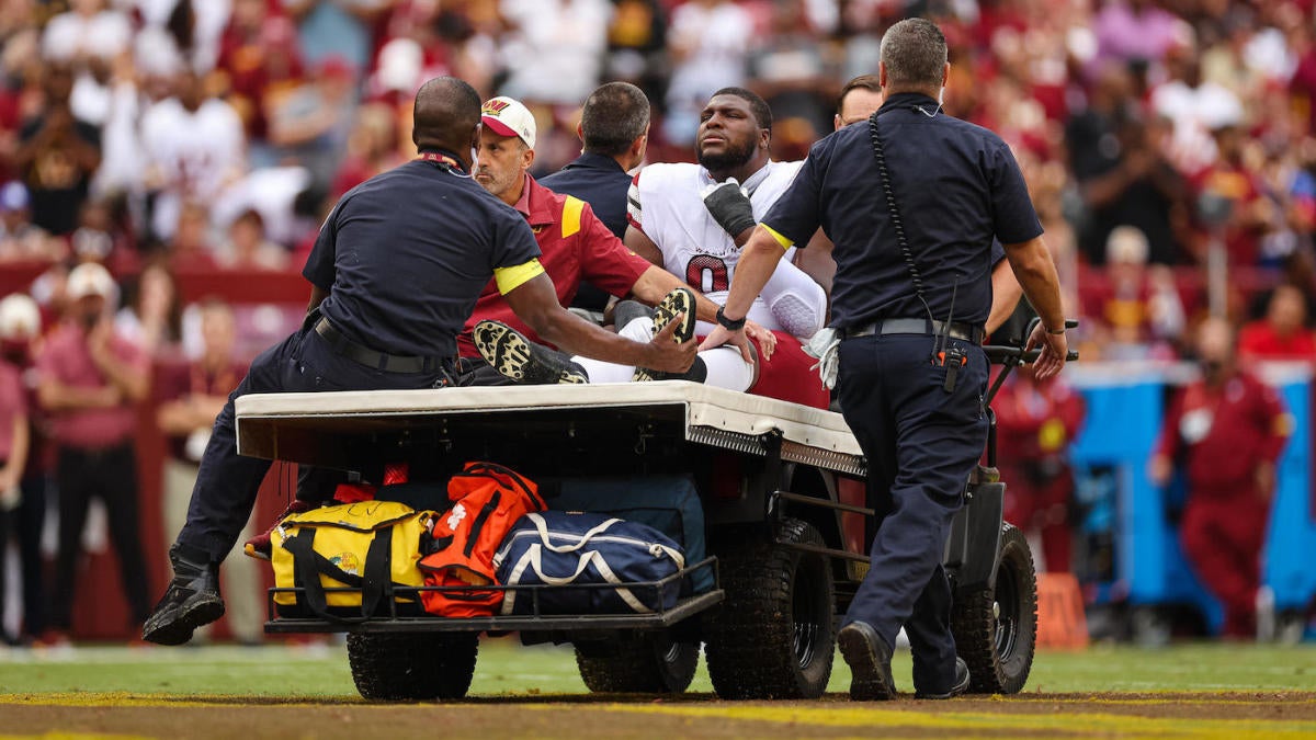 Commanders rookie Phidarian Mathis tears meniscus, will miss