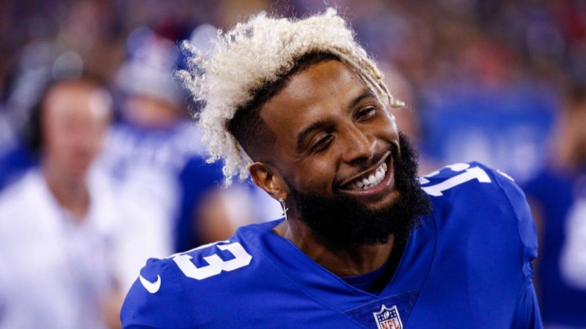 WATCH: Young child excitedly puts on Giants Odell Beckham Jr