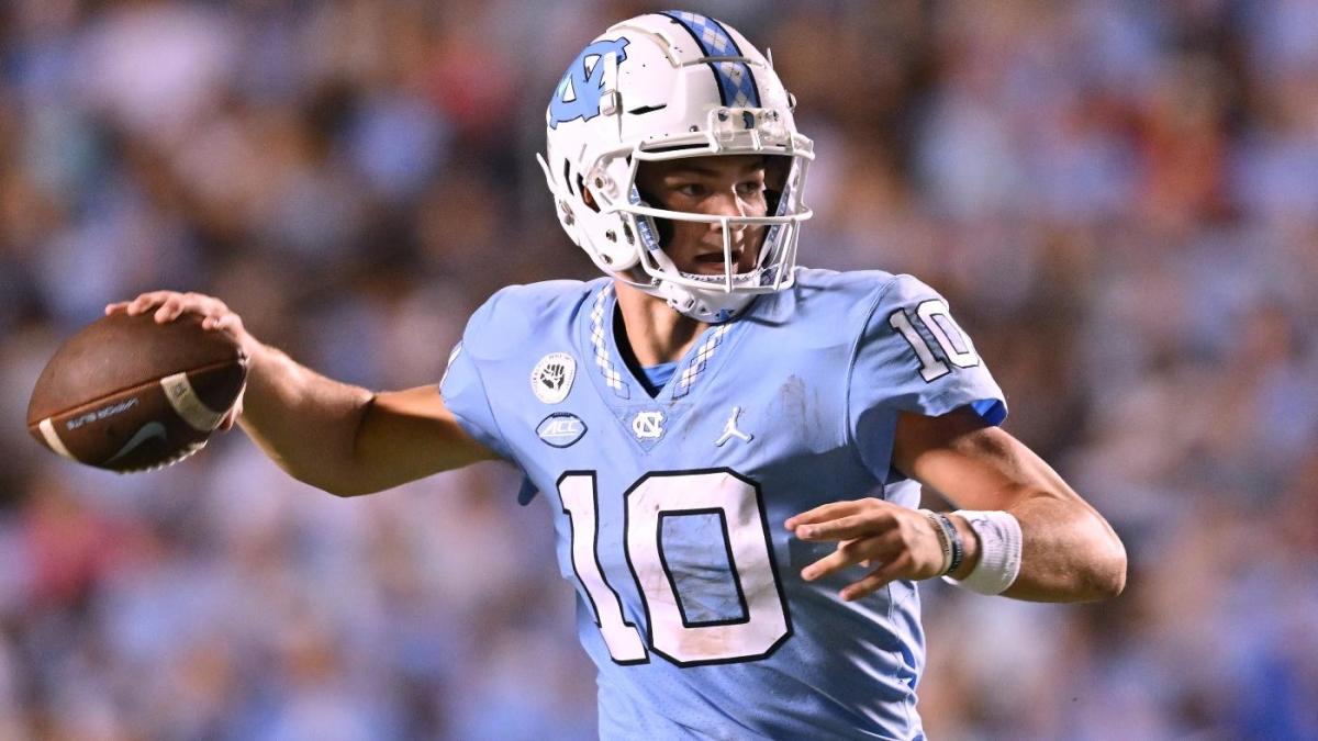 North Carolina UNC Tar Heels football Mack Brown Drake Maye ACC CFP Heisman  NFL top pick pressure