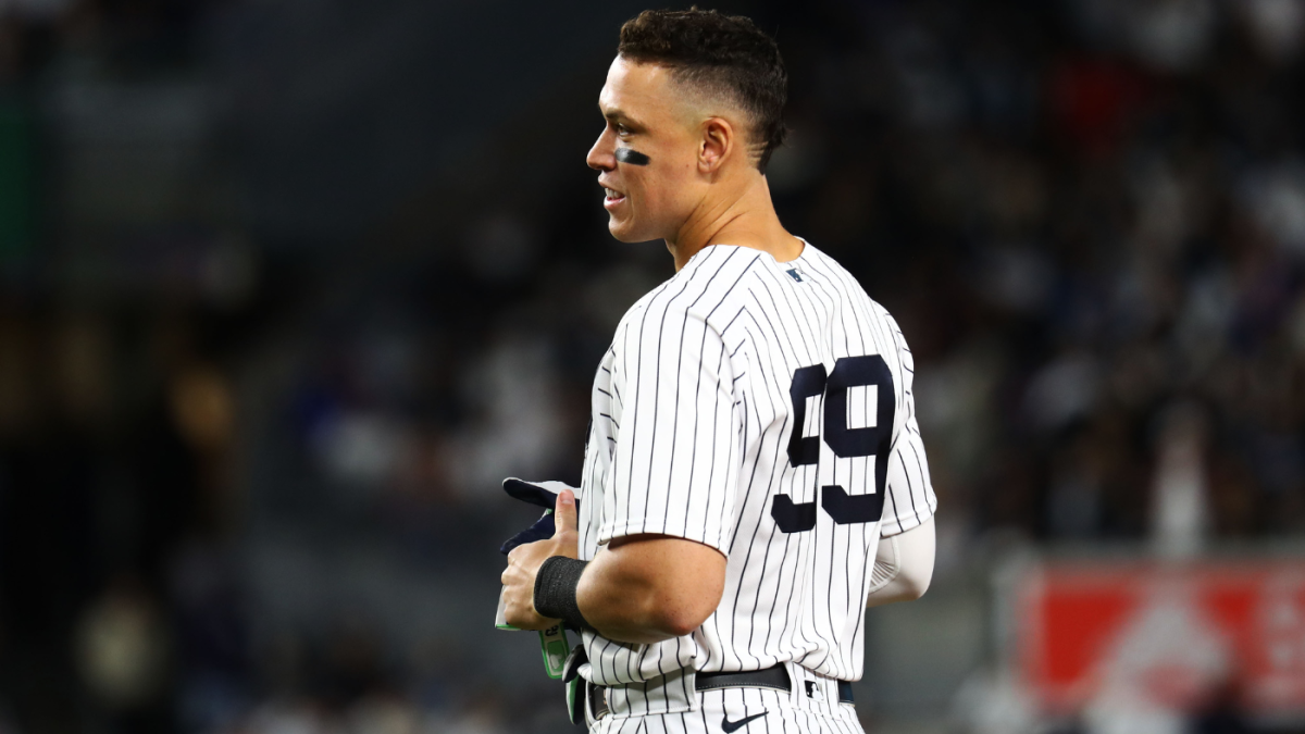 YES Network on X: Aaron Judge during current 15-game on-base streak: ⚾ BA  .308 (16/52) ⚾ HR 5 ⚾ RBI 14 ⚾ OBP .439 (29/66) ⚾ SLG .654 (34/52) #RiseUp  #SquadUp  / X