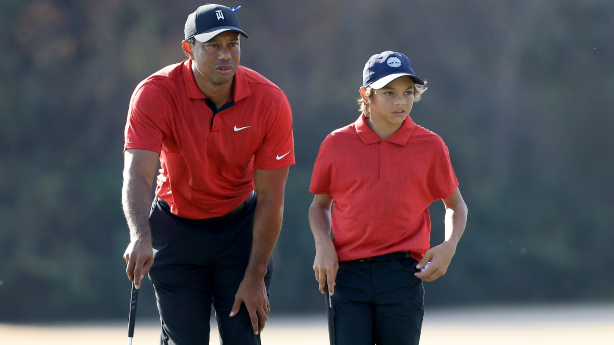 Tiger Woods caddies as son Charlie shoots careerbest 68 at junior