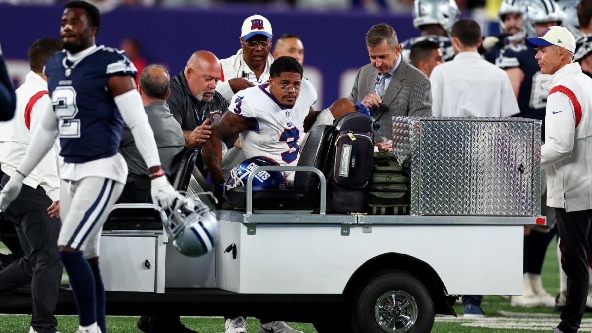 Giants' Sterling Shepard suffers season-ending torn ACL on final offensive play of loss to Cowboys - CBS Sports