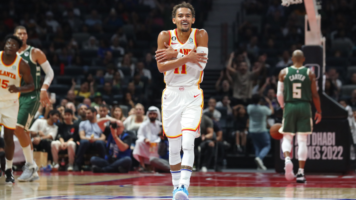 Trae Young puts on a show with 31 first half points in preseason victory in  Abu Dhabi 