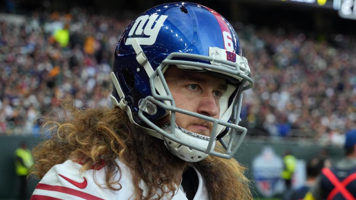 Giants punter Jamie Gillan 'is STUCK in London due to passport issues'  after win over the Packers