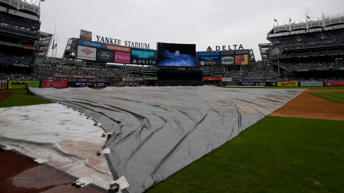 Yankee Stadium floods after torrential rains hit New York City