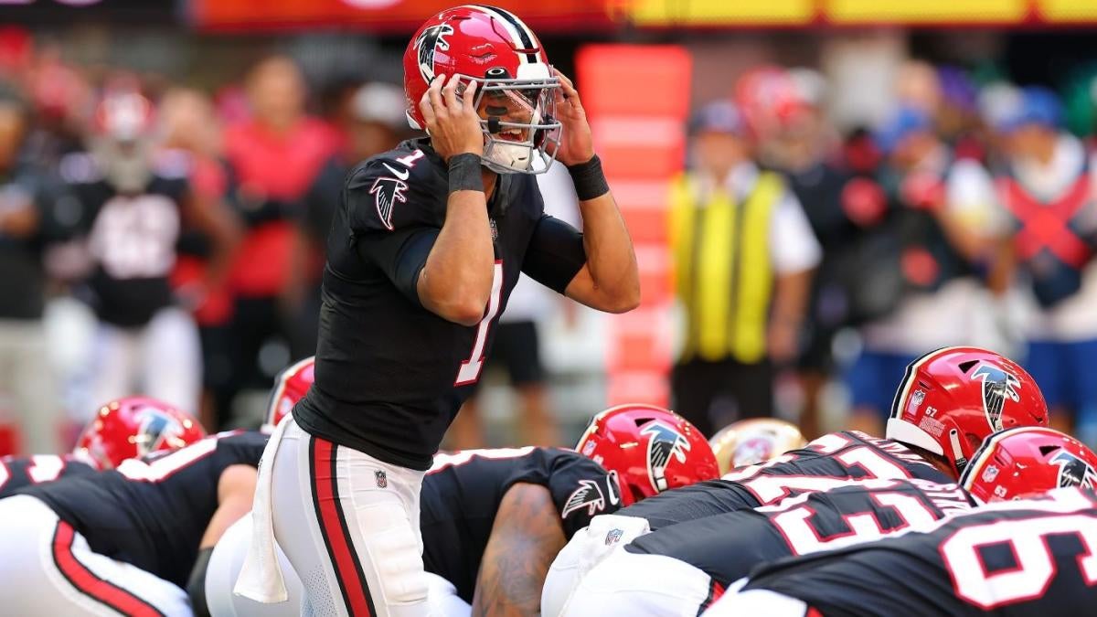 Falcons offensive line enjoys relatable celebration after big rushing day  in upset win vs. 49ers 