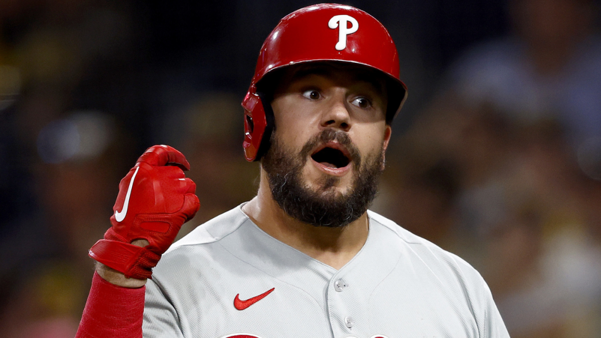 Kyle Schwarber HR video: Phillies OF hit record-setting home run in NLCS  Game 1 vs. Padres [VIDEO] - DraftKings Network