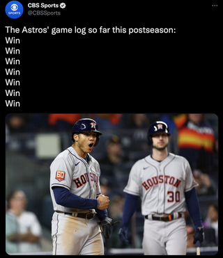 Astros beat lifeless Yankees in Game 3, one win away from World Series