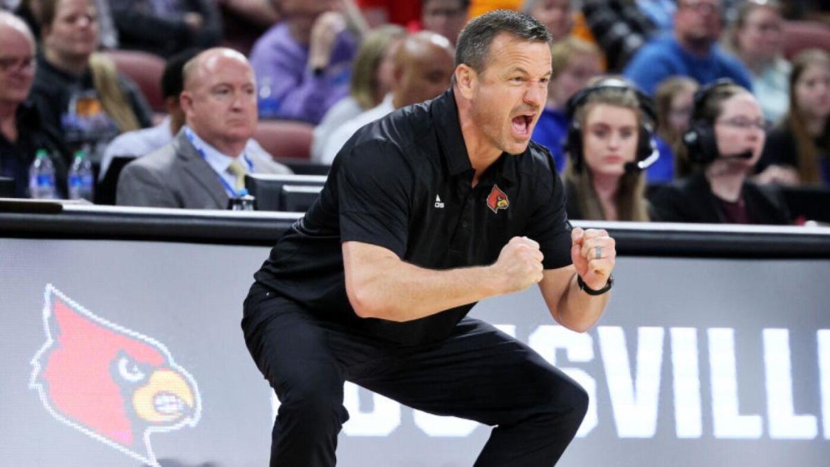 LOOK: Louisville installs slide to practice gym for women's basketball coach  Jeff Walz 