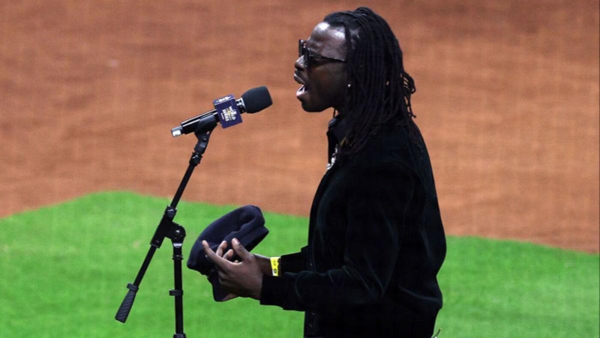 World Series 2022: Black Pumas singer Eric Burton blunders lyrics to  national anthem