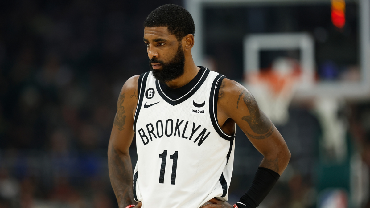 Nets vs Hornets: Kyrie switches shoes covering Nike logo