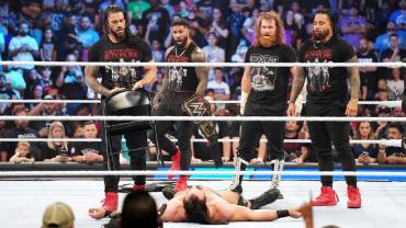 The Bloodline (Roman Reigns, Jey Uso of The Usos, Sami Zayn and Jimmy Uso) and Drew McIntyre ahead of 2022 Survivor Series WarGames pro wrestling news