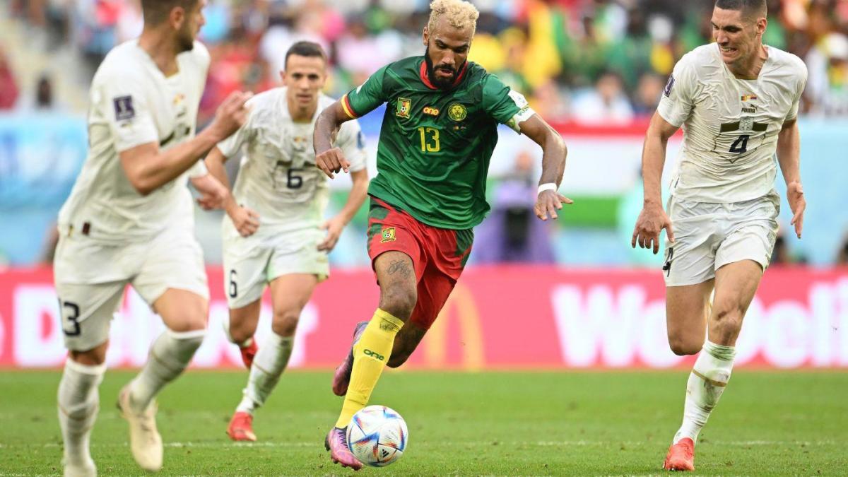 Cameroon scores back-to-back goals to tie Serbia 3-3