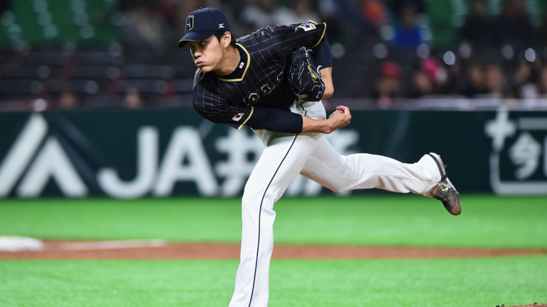 Penyembur api Shintaro Fujinami yang diposting oleh Hanshin Tigers Jepang, bisa menjadi pereda MLB