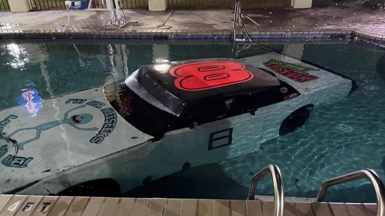Water logged Stock Car Snowball Derby