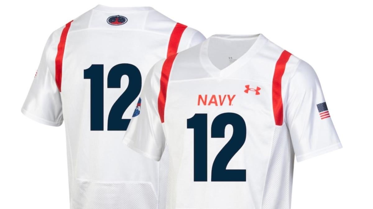 navy football jersey