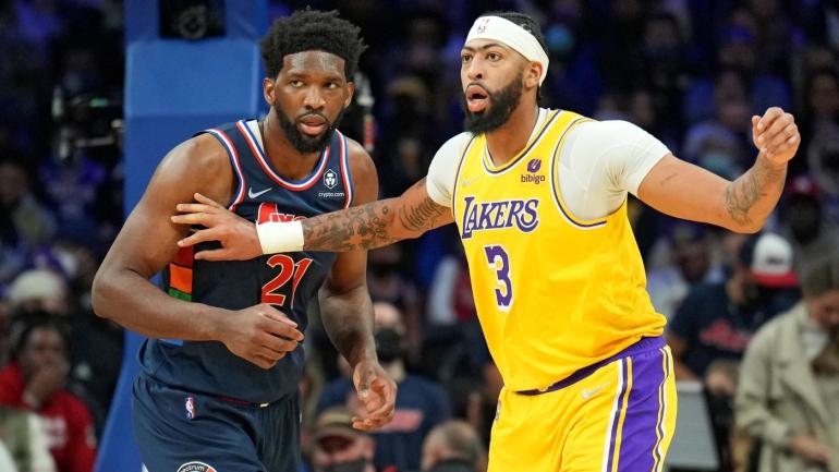 Joel Embiid Getty Anthony Davis 76ers Sixers Lakers