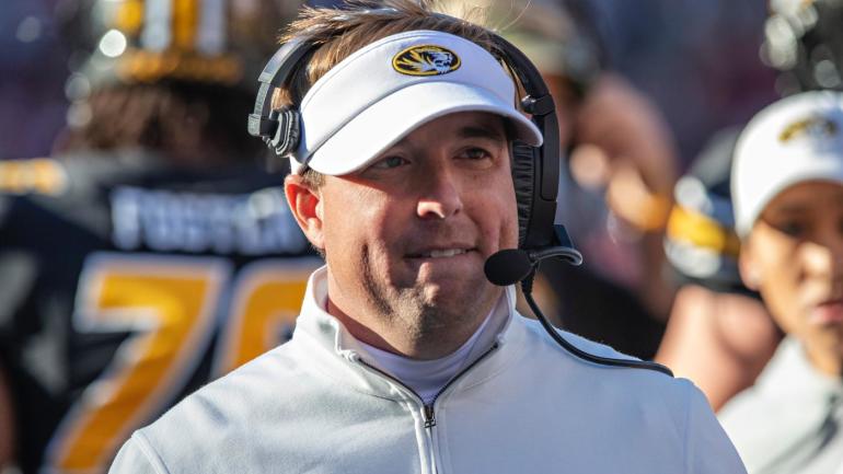 LOOK: Missouri Football Coach Eli Drinkwitz Holds Sign Trolling Kansas ...