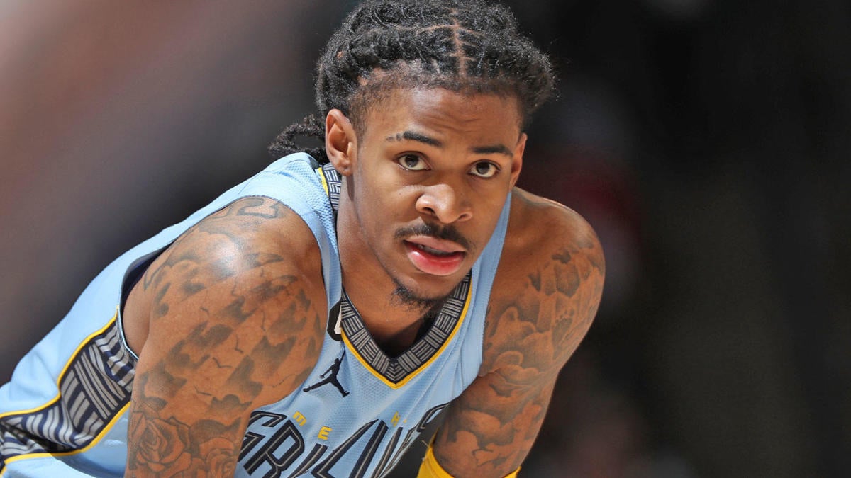 Ja Morant of the Memphis Grizzlies looks on during the game against News  Photo - Getty Images