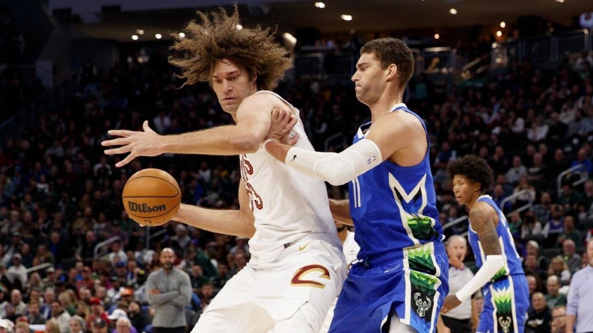 LOOK: Robin Lopez teases twin brother Brook Lopez during Cavaliers ...