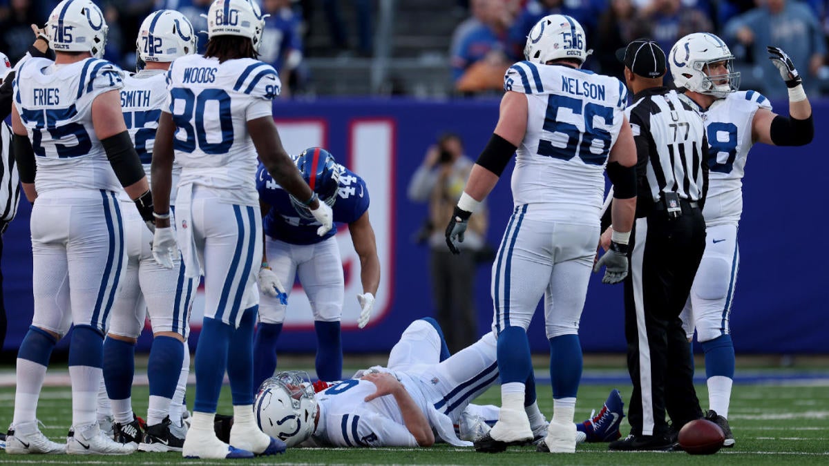 Ryan Kelly von Colts über Kayvon Thibodeau von Giants feiert nach der Verletzung von Nick Foles: „Das ist nur ein Pferd – t“