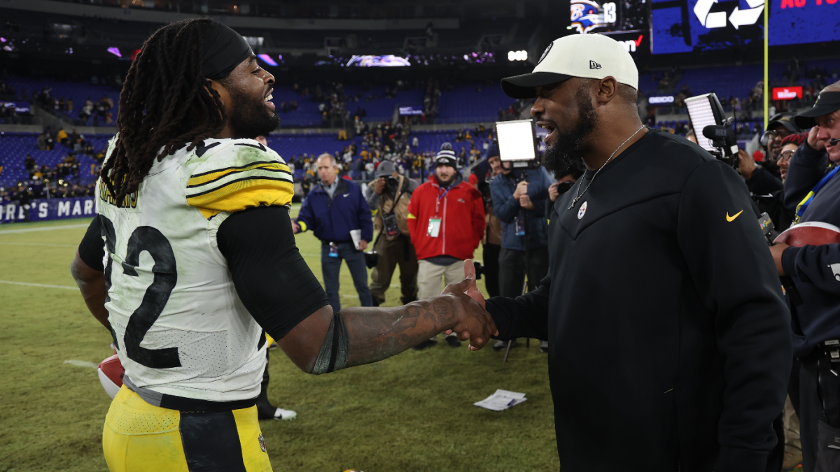 Head coach Mike Tomlin of the Pittsburgh Steelers argues a call with  News Photo - Getty Images