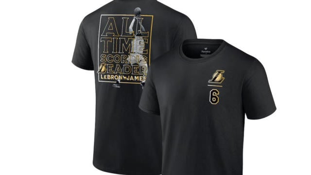 hvede klap trojansk hest LeBron James t-shirts, sweatshirts 2023: NBA all-time scoring leader  commemorative gear released - CBSSports.com