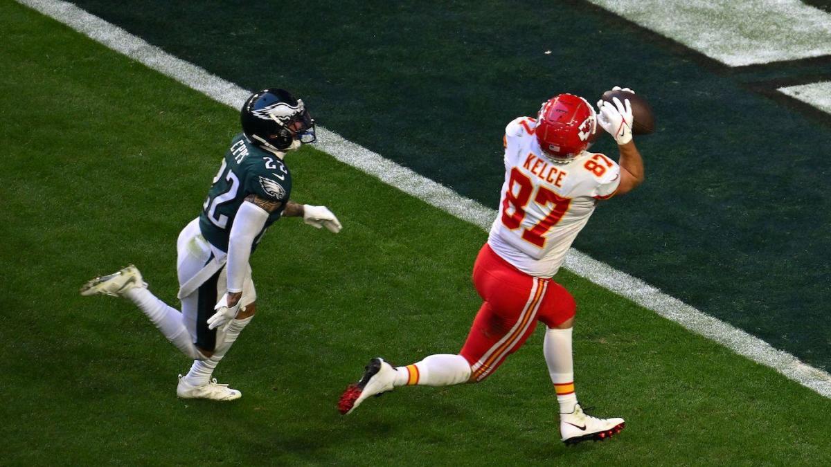 2023 Super Bowl Travis Kelce's openingdrive touchdown catch was