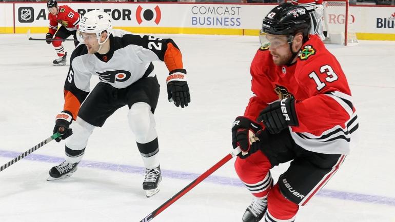 James van Riemsdyk Getty Max Domi Flyers Blackhawks