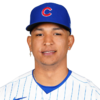 Chicago Cubs starting pitcher Adbert Alzolay is congratulated in the dugout  after pitching a scoreless eighth inning against the Miami Marlins during a  baseball game Tuesday, Sept. 20, 2022, in Miami. The