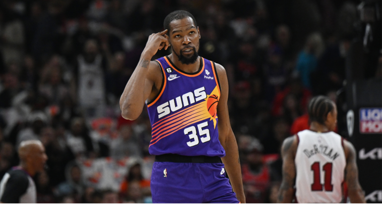 Kevin Durant dari Suns melewati Oscar Robertson untuk posisi ke-13 dalam daftar skor sepanjang masa NBA