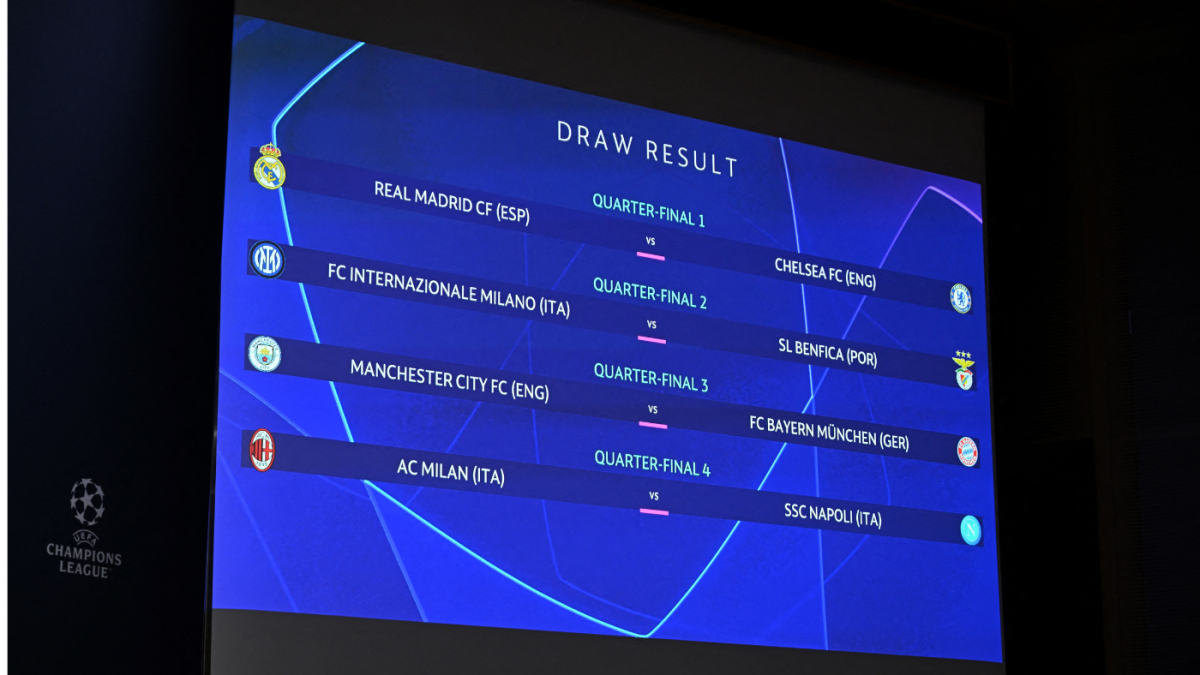 Champions League bracket Real Madrid, AC Milan advance to semifinals; Bayern-Man City, Inter-Benfica to come