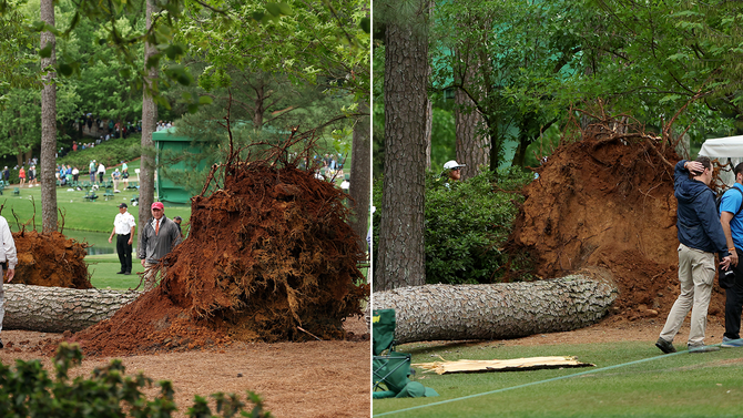 Masters 2023: Three trees fall at Augusta National's 17th hole with no ...