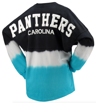 New Era Women's Blue and White Carolina Panthers Athletic Varsity Lace-Up  Long Sleeve T-shirt