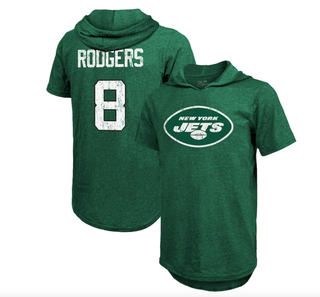 Nike Youth New York Jets Aaron Rodgers #8 Black Game Jersey