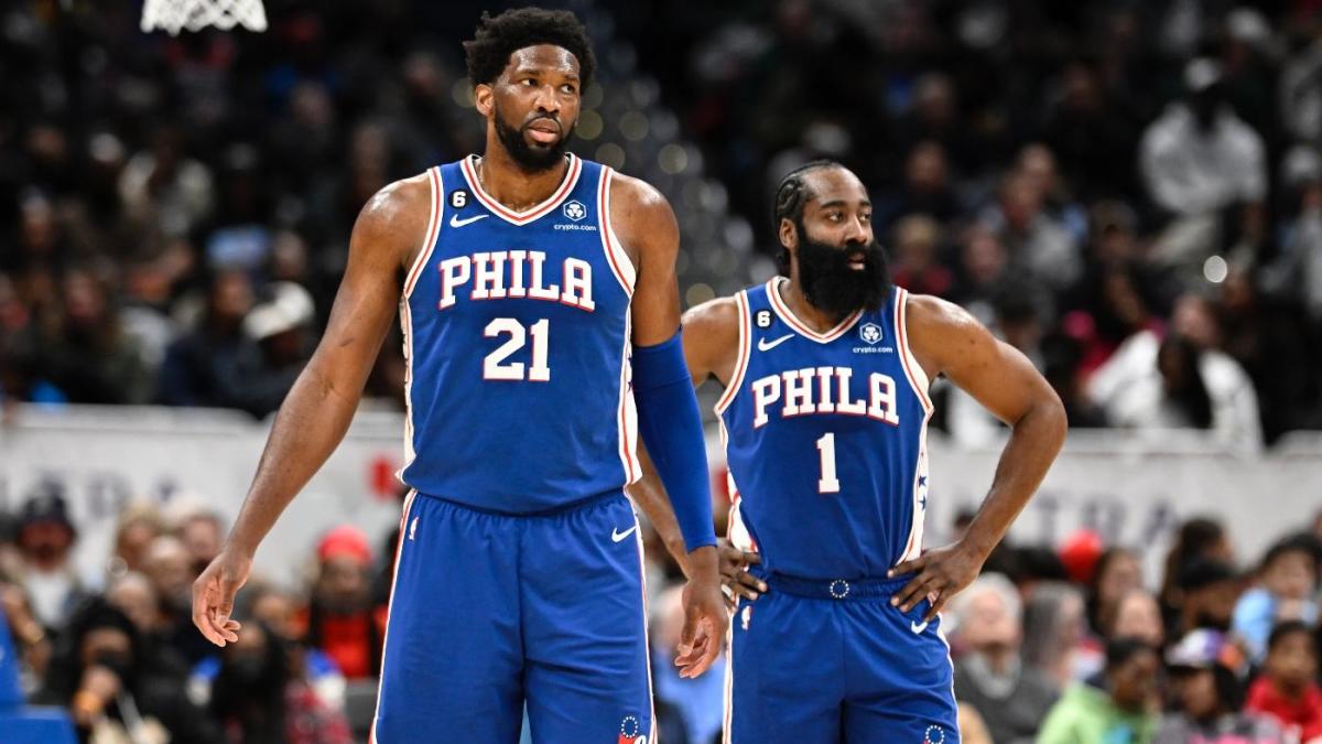 WATCH 76ers James Harden surprises Joel Embiid with engraved