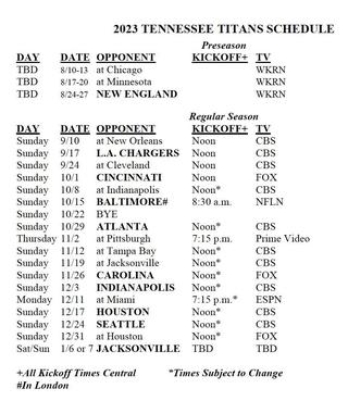 2023 Miami Dolphins Schedule