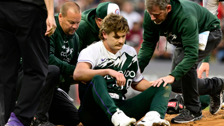 Pitcher Rockies Ryan Feltner menderita patah tulang tengkorak, gegar otak setelah dipukul oleh line drive