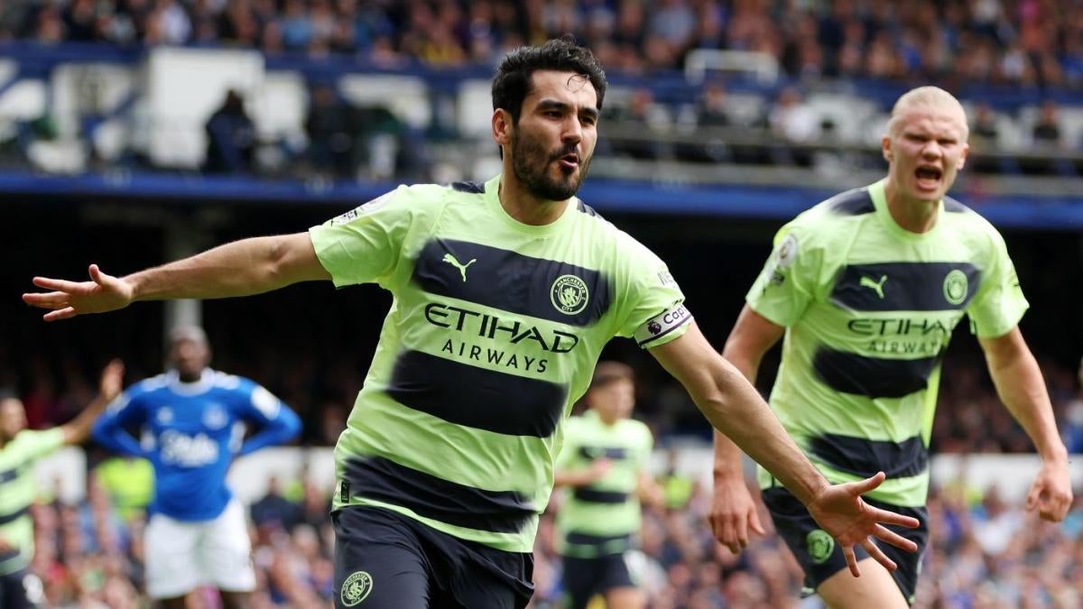 Manchester City close in on Premier League title as Ilkay Gundogan and Erling Haaland punish Everton