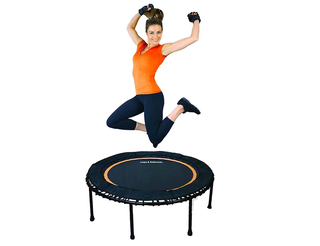 Sportneer 40 Foldable Mini Fitness Trampoline, Rebounder Trampoline with  Height Adjustable Handle, Exercise Trampoline for Kids and Adults