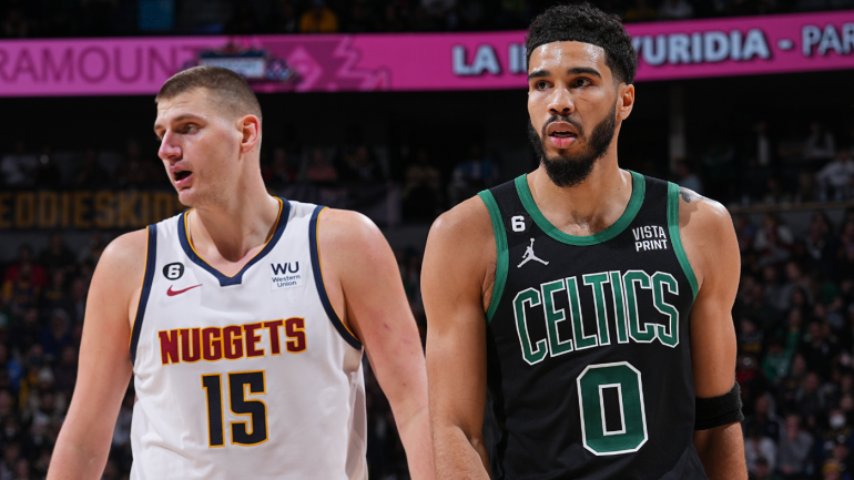 NBA Odds Nuggets Tabbed As 2024 Title Favorites Celtics And Bucks   Nuggets Celtics Getty 